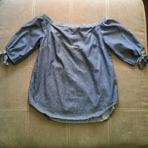 Off the Shoulder Denim Style Top